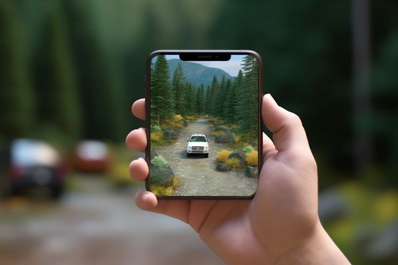 navigation location mobile phone position point direction gps map travel. Generative AI.