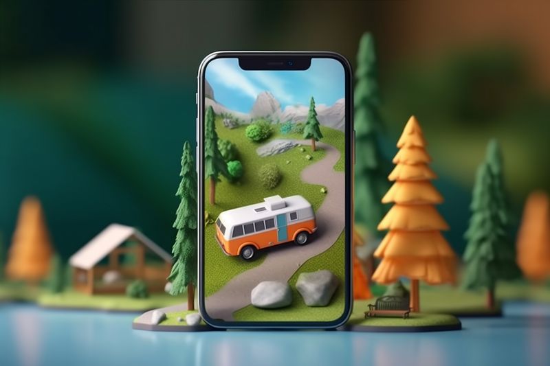 phone gps mobile travel navigation map direction location position point. Generative AI.