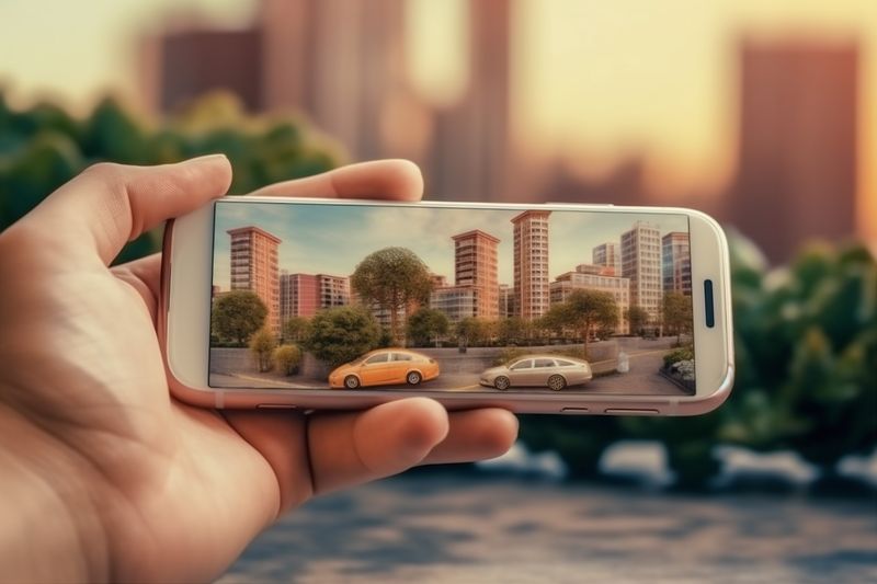 travel position mobile point location phone gps direction navigation map. Generative AI.