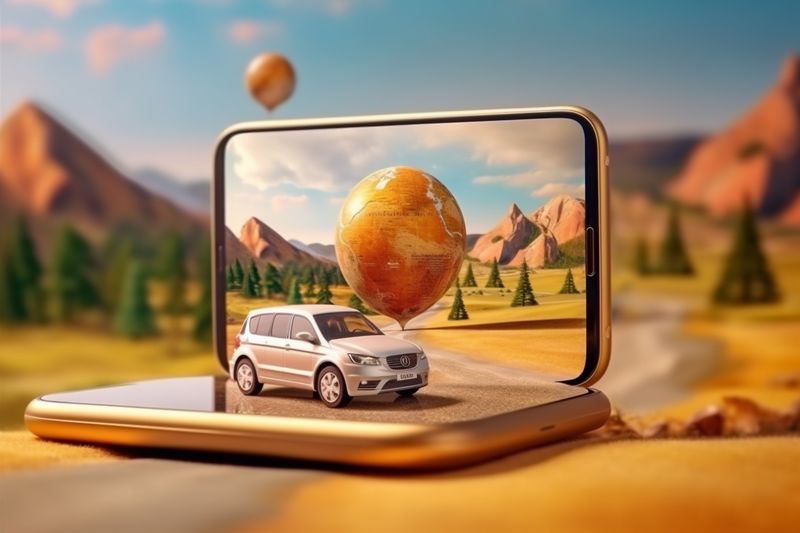 location direction map position phone travel gps point mobile navigation. Generative AI.