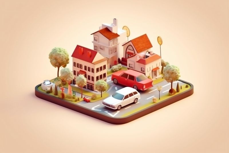 map direction mobile gps position point travel phone navigation location. Generative AI.