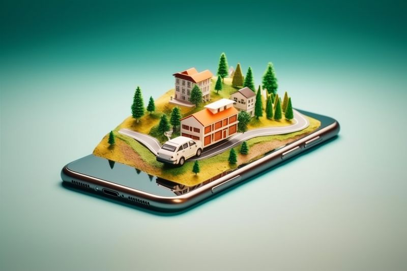 travel mobile navigation location direction map position phone gps point. Generative AI.