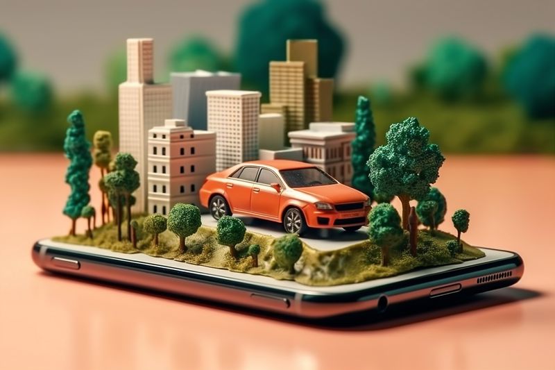 travel point mobile navigation map gps position direction location phone. Generative AI.