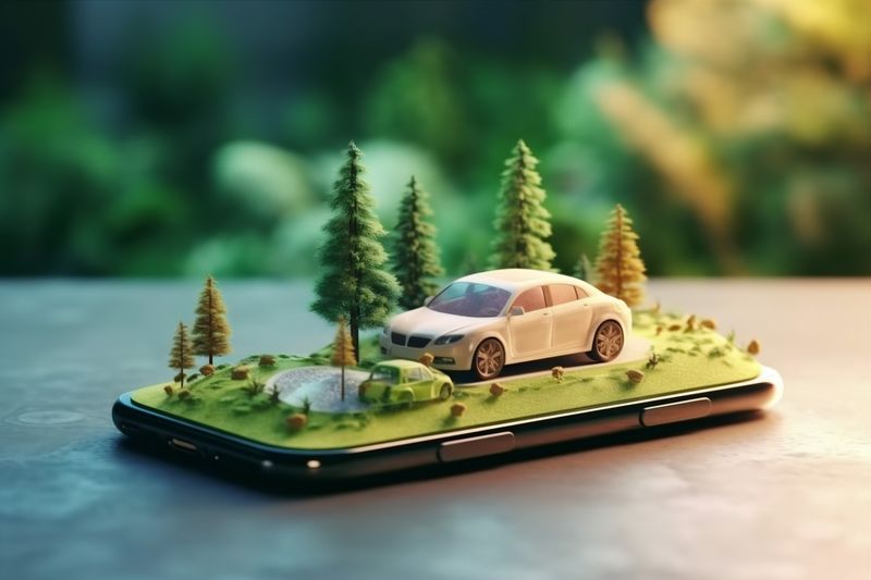 location navigation gps mobile position phone point map direction travel. Generative AI.