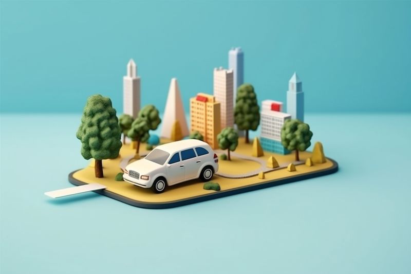 point map position travel navigation phone location mobile gps direction. Generative AI.