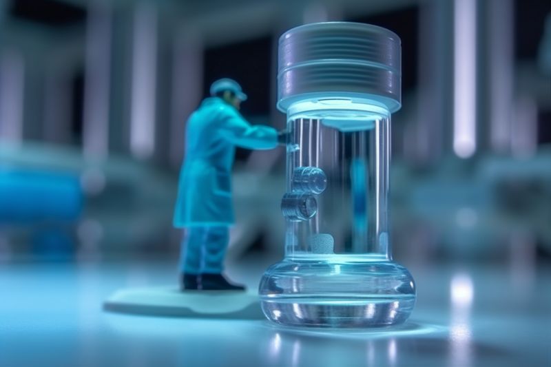 hand medicine science laboratory biotechnology medical experiment research tube test. Generative AI.