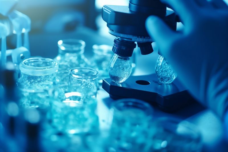 research test experiment tube biotechnology science hand laboratory medicine medical. Generative AI.