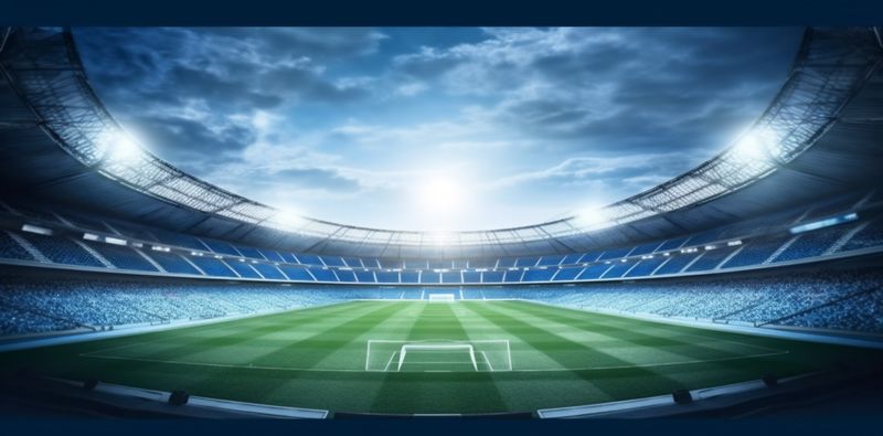 arena soccer sport world goal football green stadium game light. Generative AI.