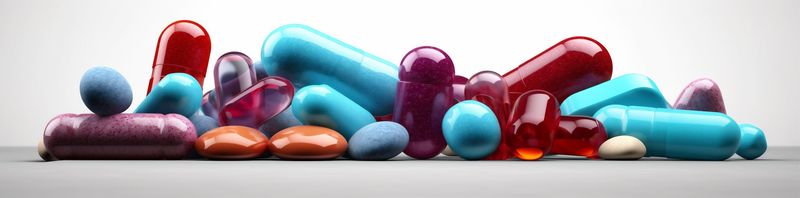 background tablet pharmacy health capsule narcotic medical pill medicine vitamin drug. Generative AI.
