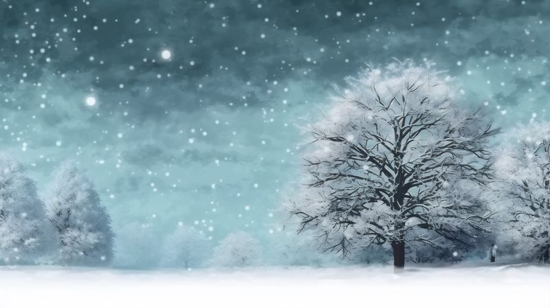 year holiday fir seasonal white christmas sky tree new background snow winter. Generative AI.