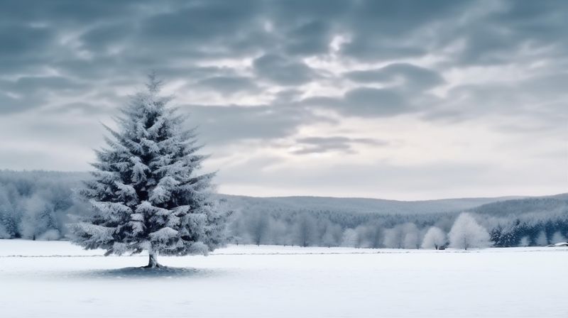 pattern snow winter background white tree holiday christmas new sky year fir. Generative AI.