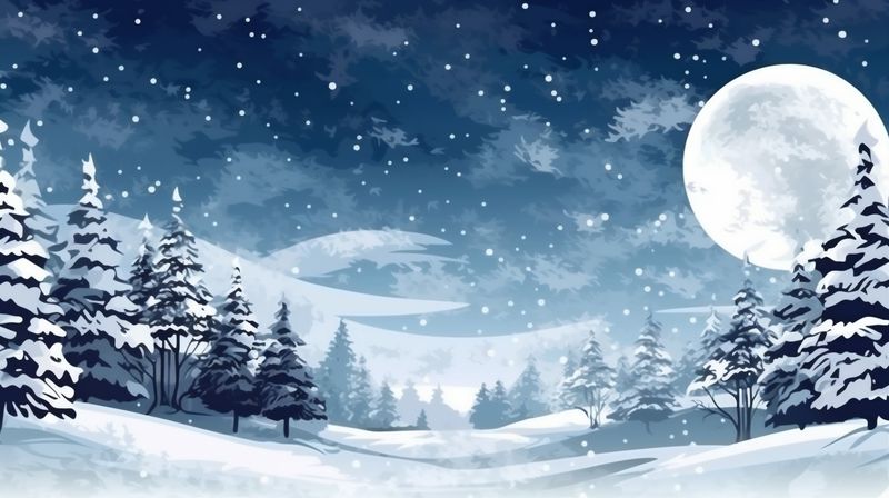 background christmas new holiday seasonal sky white tree snow year fir winter. Generative AI.