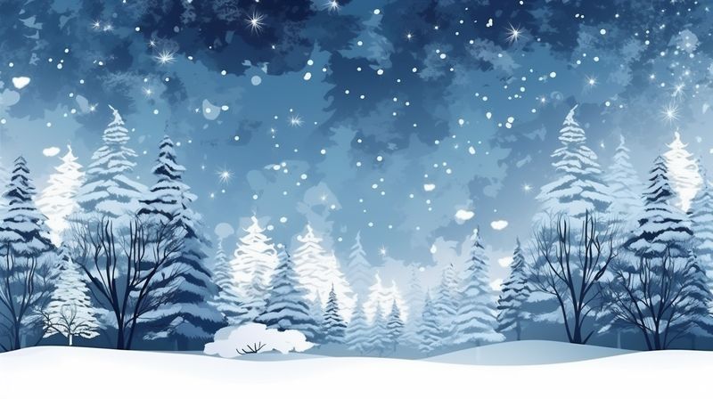 holiday winter background new nature year fir snow tree christmas sky white. Generative AI.