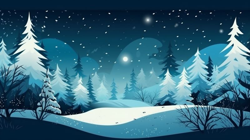 snow fir winter sky holiday white year new background tree beautiful christmas. Generative AI.