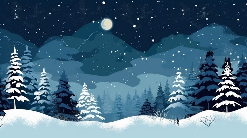 winter tree background white sky holiday snowfall year new snow christmas fir. Generative AI.