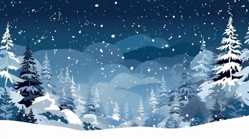 snow year fir tree christmas night background sky winter holiday new white. Generative AI.