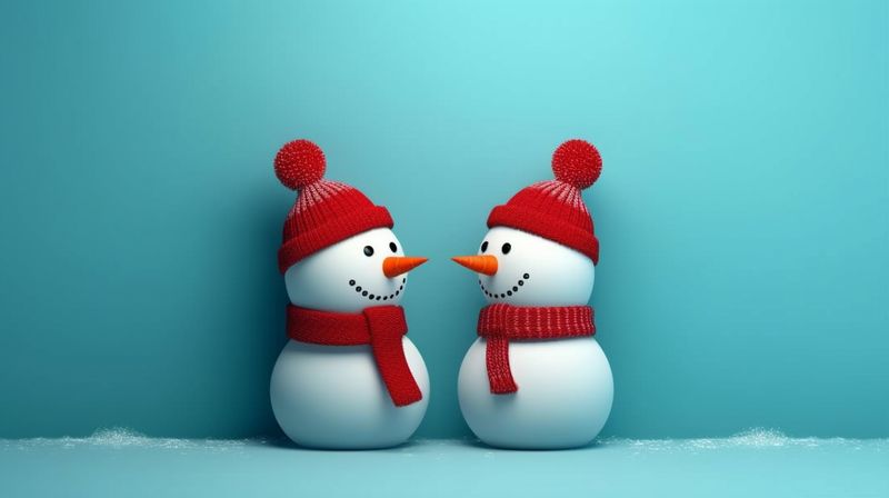 background season new christmas year snow snowman snowfall celebration white winter snowdrift. Generative AI.