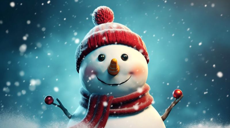 season white celebration snow background winter snowfall christmas new scenic snowman year. Generative AI.