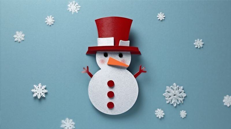 snowfall celebration season snowman winter background white snow new rime year christmas. Generative AI.