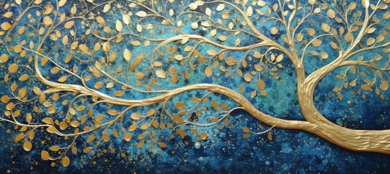 ball year tree blue holiday gold toy poster christmas decoration background. Generative AI.