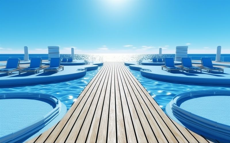 luxury night large water summer holiday light vacation pool resort. Generative AI.