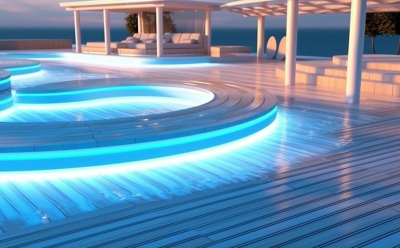 light pool holiday luxury water night vacation summer large resort. Generative AI.